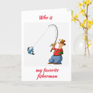 CARTE **MON PÊCHEUR PRÉFÉRÉ** POUR VOTRE ANNIVERSAIRE