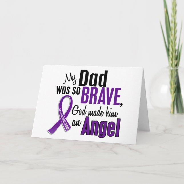 Carte Mon père est un ange cancer du pancréas (Devant)