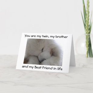 CARTE MON PETIT FRÈRE / MEILLEUR AMI À VOTRE ANNIVERSAIR