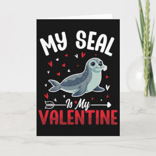 Carte Mon phoque est mon Valentin Mignons amateurs d'ani