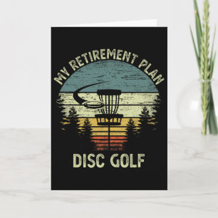 Carte Mon plan de retraite drôle disc golf senior pour l