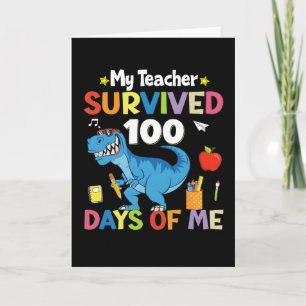 Carte Mon professeur a survécu 100 jours de moi drôle Di