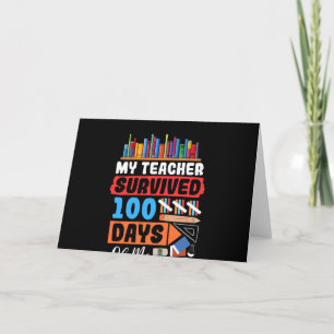 Carte Mon Professeur A Survécu À 100 Jours De Moi