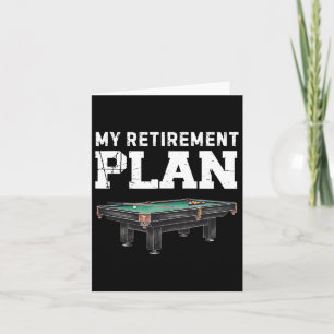 Carte Mon régime de retraite Joueur de piscine Vintage F