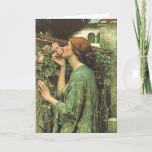 Carte Mon Rose doux, ou Âme du Rose par Waterhouse (Devant)