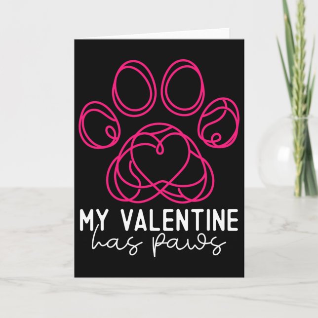 Carte Mon Valentin a des pattes - Amusing pour les amour (Devant)