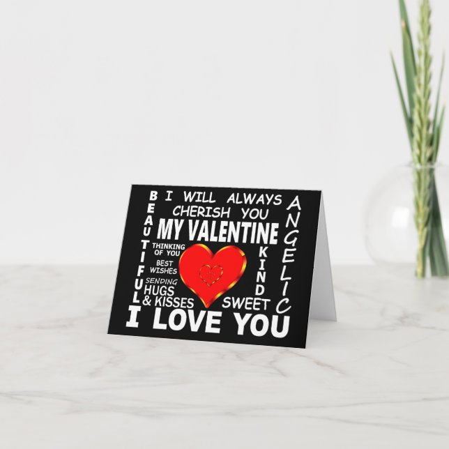 Carte Mon Valentin Je T'Aime (Devant)