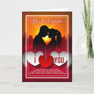 Carte Mon Valentin Je t'aimerai jusqu'à la fin du temps
