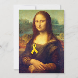Carte Mona Lisa Au Ruban Jaune