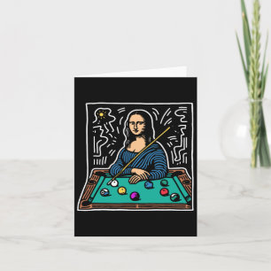 Carte Mona-lisa Billiards - Funny Mona-lisa Pool Billard