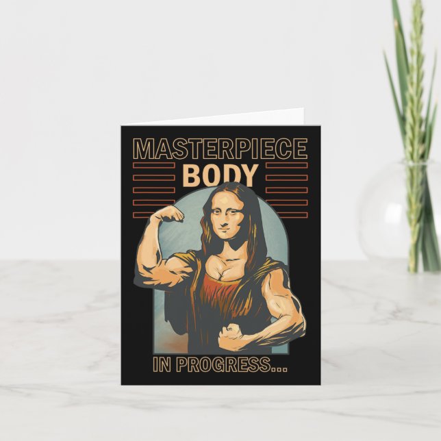 Carte Mona Lisa Bodybuilding Muscle Gym Poids Wo (Devant)