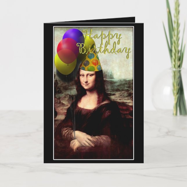 Carte Mona Lisa - La fille d'anniversaire (Devant)