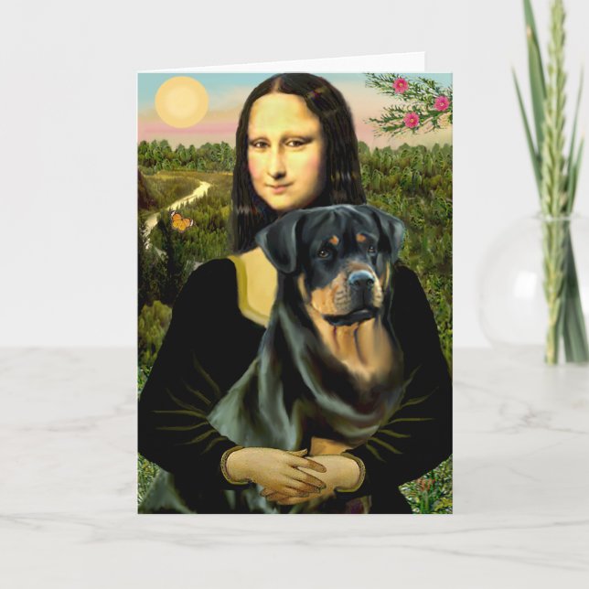 Carte Mona Lisa - Rottweiler (#3) (Devant)
