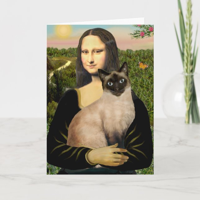 Carte Mona Lisa - Seal Point Chat siamois (Devant)