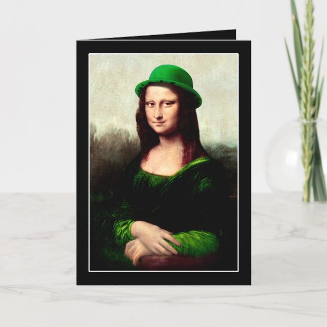 Carte Mona Lisa St. Patrick's Day Clover (Devant)