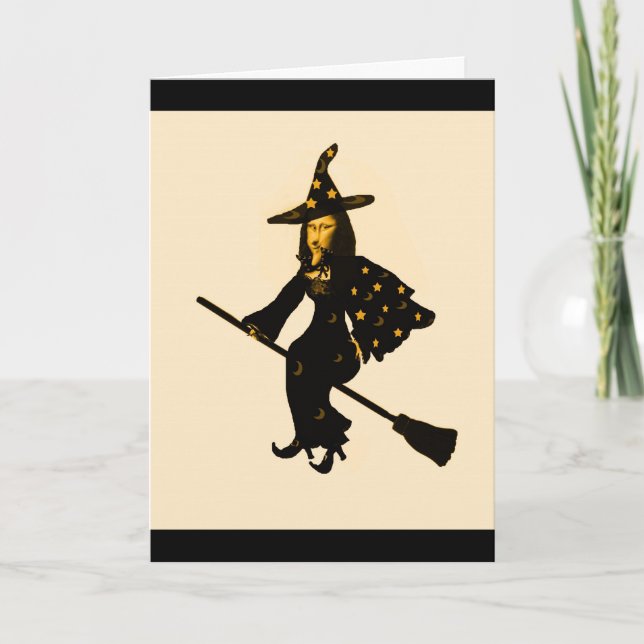Carte "Mona Lisa va à la partie de Halloween " * (Devant)