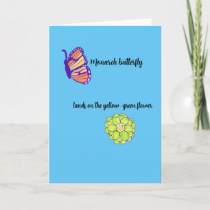 Carte Monarch Butterfly Haiku