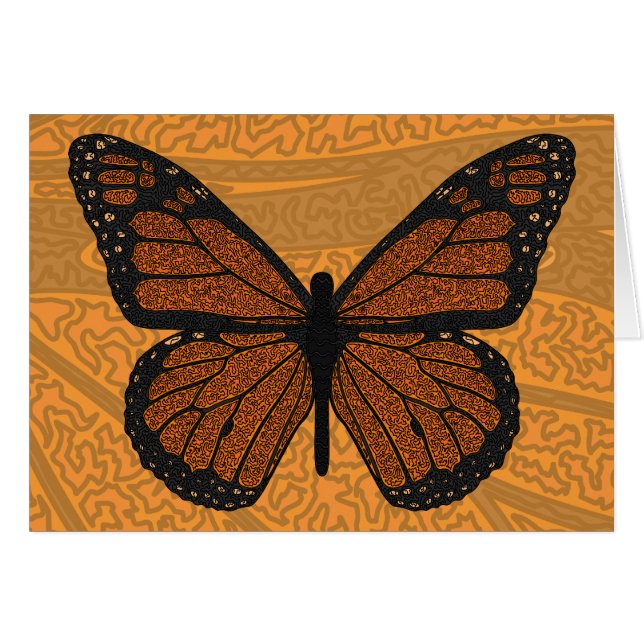 Carte Monarque Doodé (Devant horizontal)