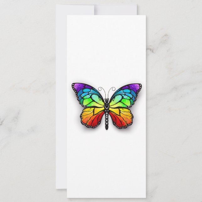 Carte Monarque papillon arc-en-ciel (Devant)