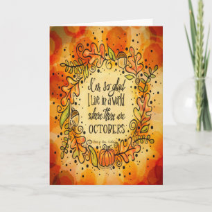Carte Monde avec octobre