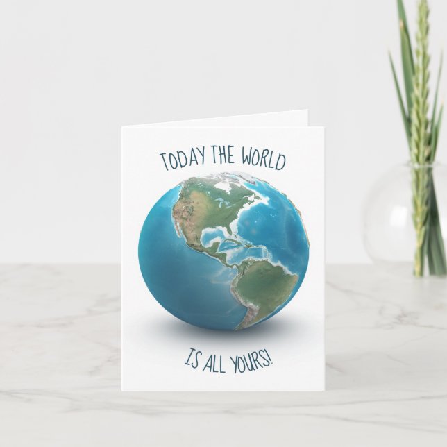Carte monde d'anniversaire (Devant)