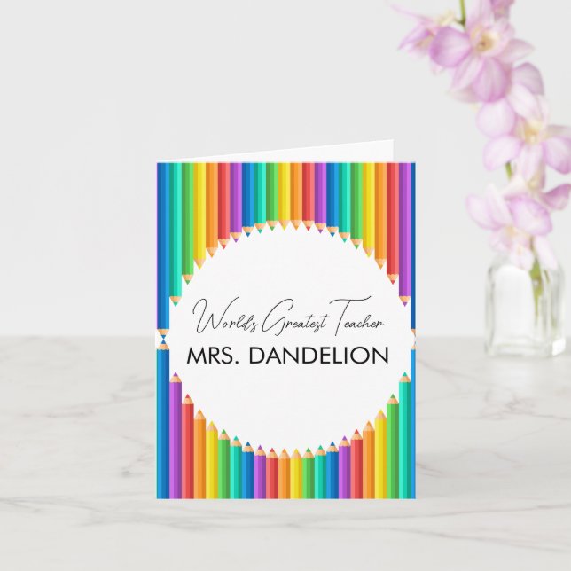 Carte Monde Enseignant le plus grand Rainbow Crayons Sch (Orchidée)