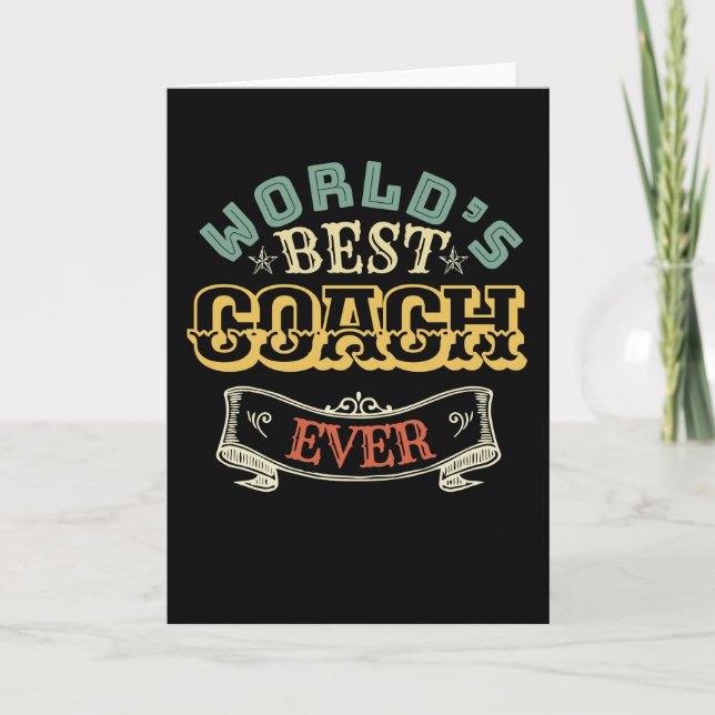 CARTE MONDE LE MEILLEUR COACH JAMAIS (Devant)