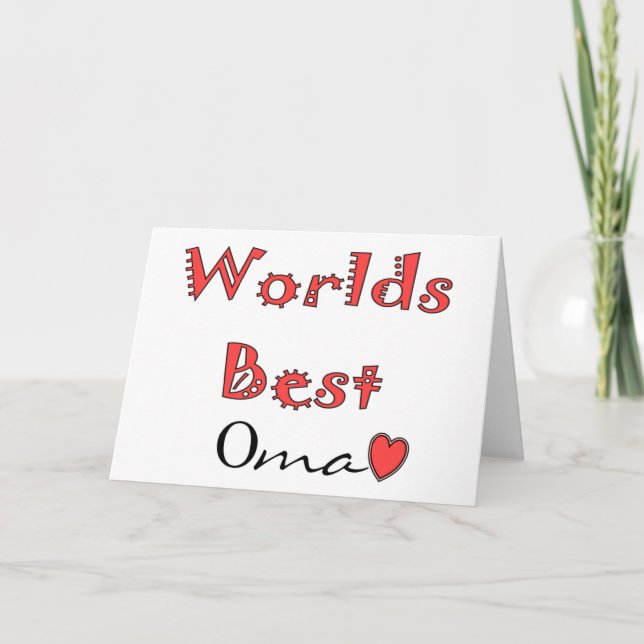 Carte Mondes meilleur Oma--Cadeaux du jour de mère (Devant)