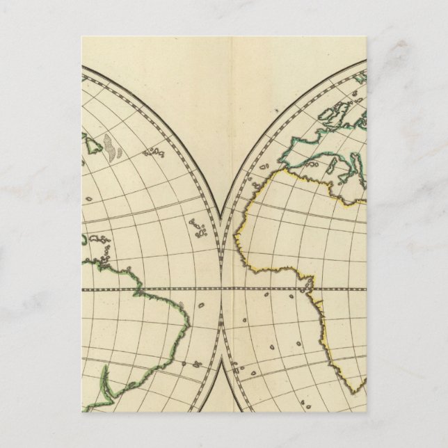 Carte mondiale avec Latitude et Longititude (Devant)