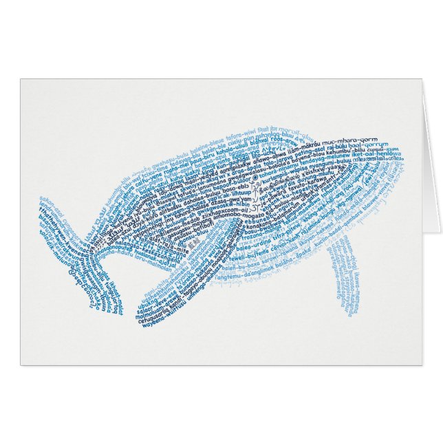 Carte mondiale de baleine bleue (Devant Horizontal)