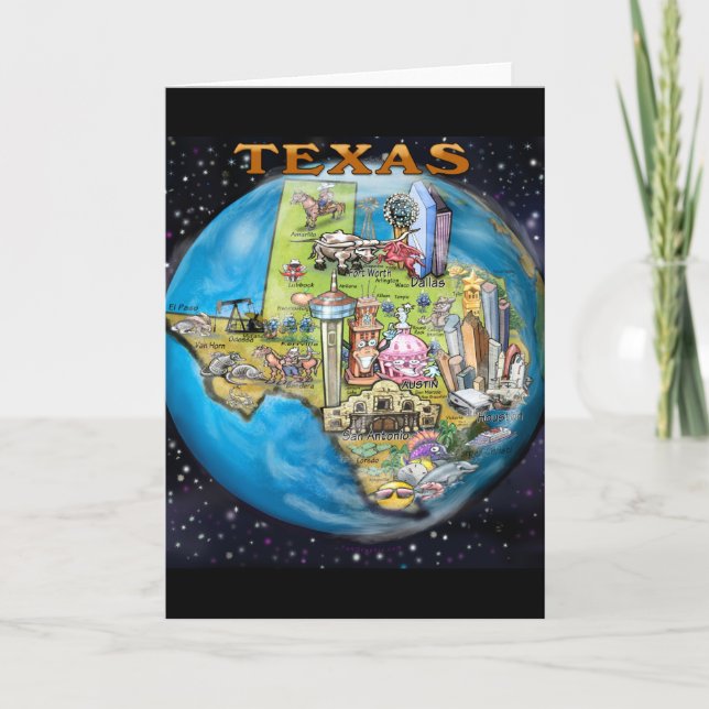 Carte mondiale du Texas (Devant)