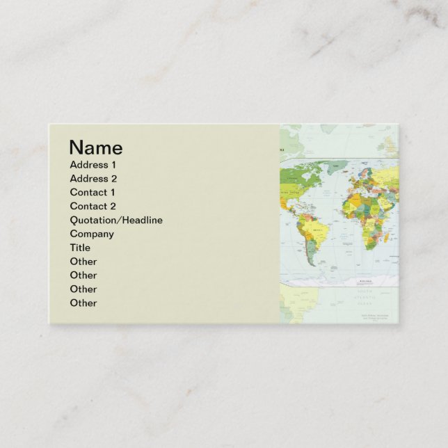 Carte mondiale Globe Pays Atlas (Devant)