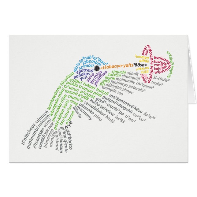 Carte Mondiale Hummingbird (Devant Horizontal)