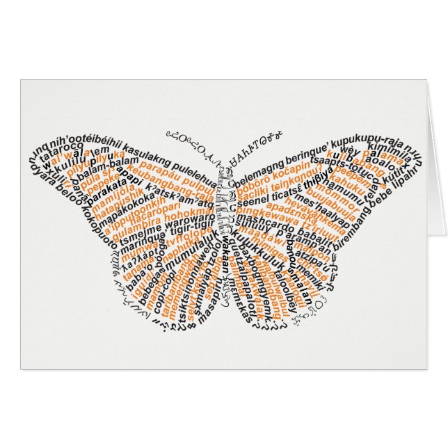 Carte Mondiale Monarque Papillon (Devant Horizontal)