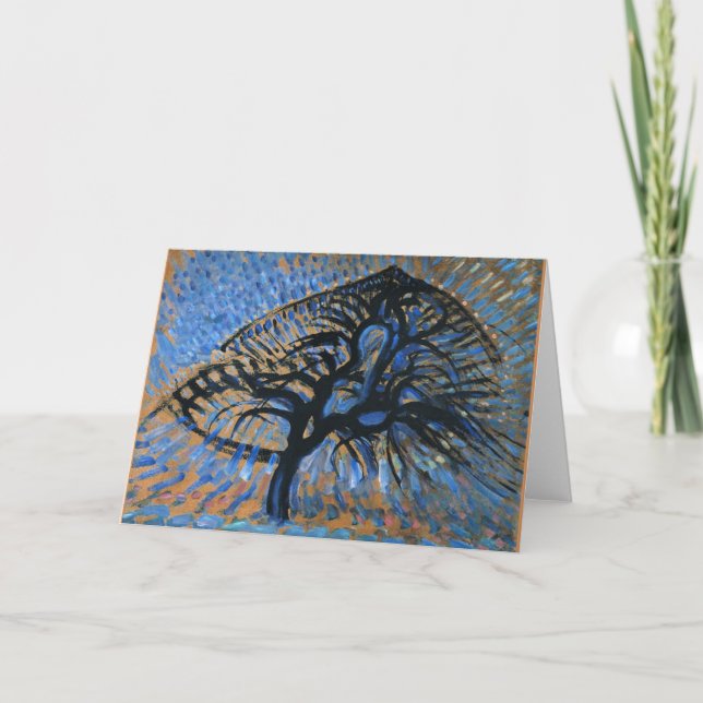 Carte Mondrian - Apple Tree, version pointilliste, (Devant)