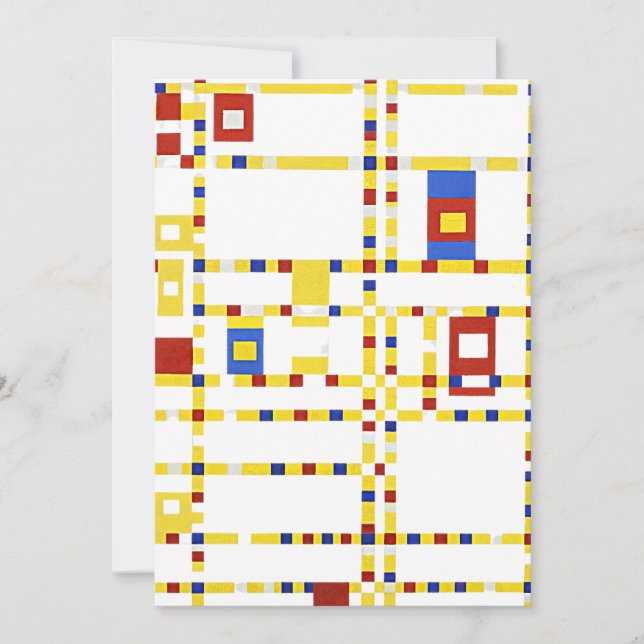 Carte Mondrian - Broadway Boogie Woogie (Devant)