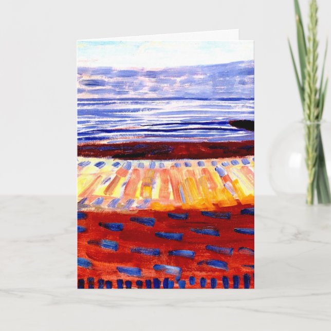Carte Mondrian - Mer après le coucher du soleil, peintur (Devant)