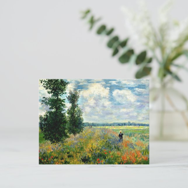 Carte Monet - Champ de pavot, Argenteuil (Debout devant)