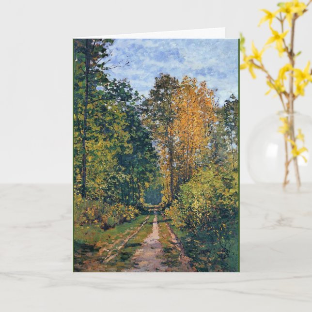 Carte Monet - Chemin en bois (Fleur jaune)