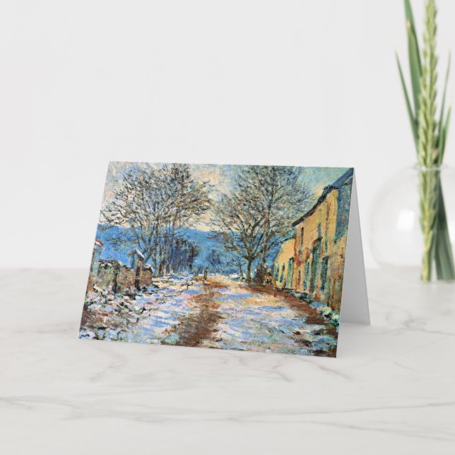 Carte Monet - Effet neige à Limetz (Devant)