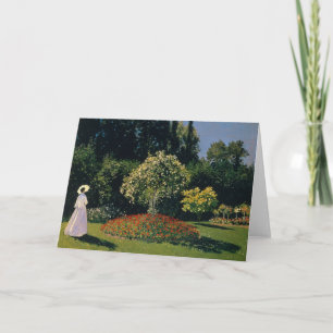 Carte Monet - Femme dans le jardin