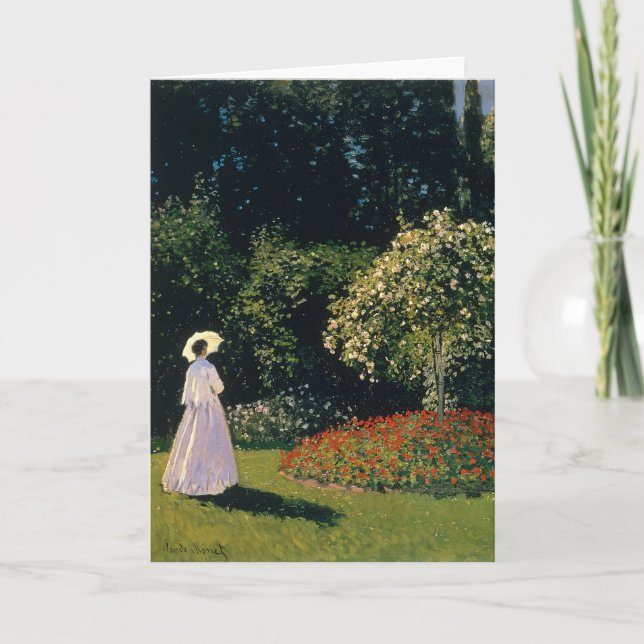 Carte Monet - Femme dans le jardin (Devant)