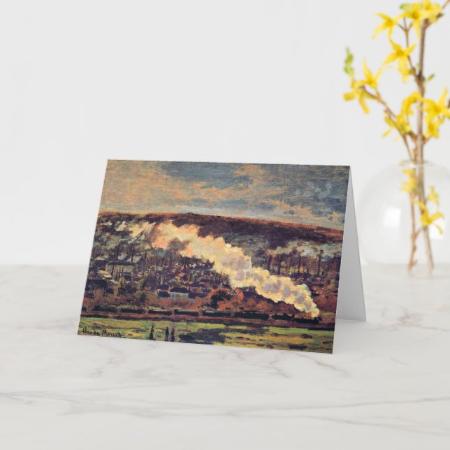 Carte Monet - Le Train, 1872, (Fleur jaune)