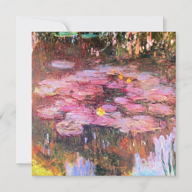 Carte Monet - Lys D'Eau, Rose, (Devant)