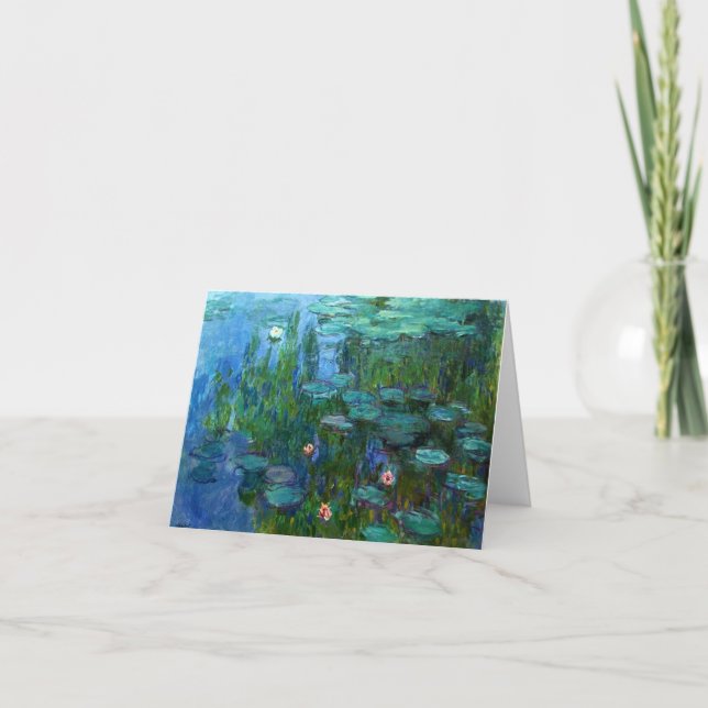 Carte Monet Nympheas Water Lilies Note (Devant)