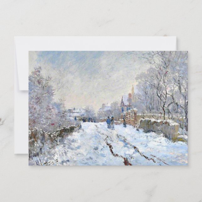 Carte Monet - Scène de neige à Argenteuil (Devant)