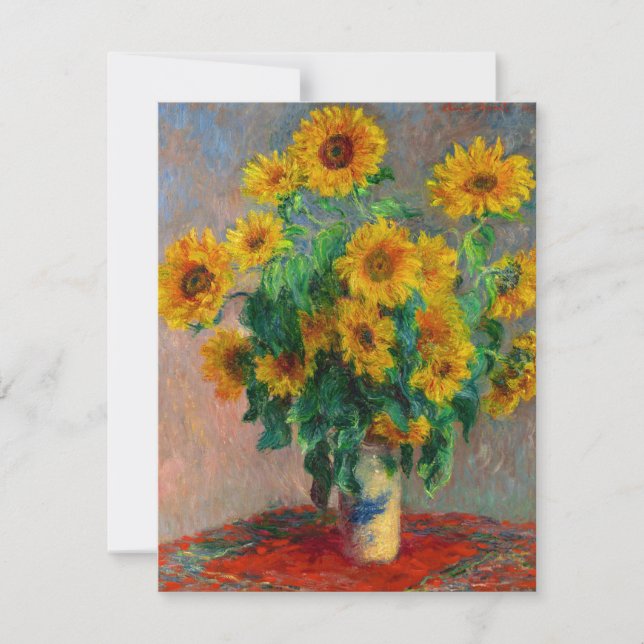 Carte Monet Sunflower (Devant)