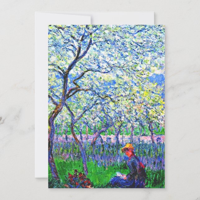 Carte Monet - Un verger au printemps (Devant)