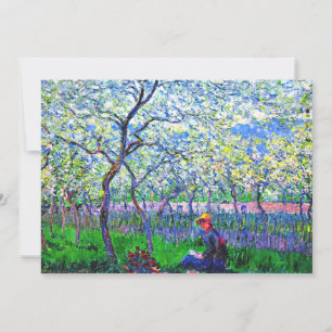Carte Monet - Un verger au printemps
