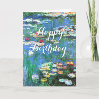 Carte Monet Water Lilies Anniversaire